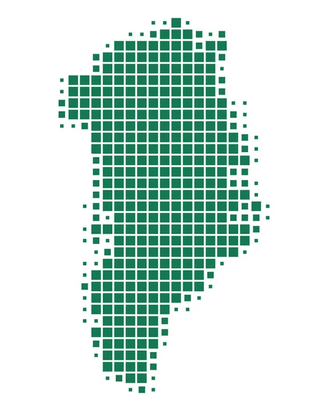 Mapa preciso de Groenlandia — Vector de stock