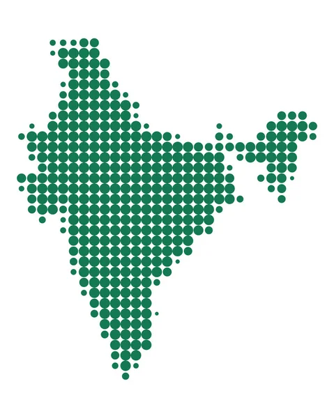 Nauwkeurige kaart van Indien — Stockvector