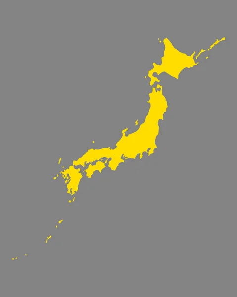 Mapa exato de Japão — Vetor de Stock