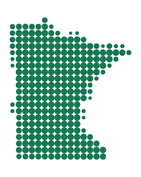 Carte précise de Minnesota — Image vectorielle
