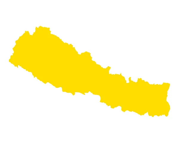 Nauwkeurige kaart van Nepal — Stockvector