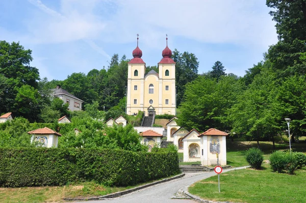 奥地利克拉根福的Kreuzberglkirche — 图库照片