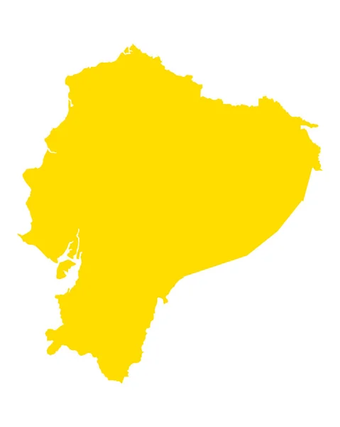 Mapa exato de Equador —  Vetores de Stock