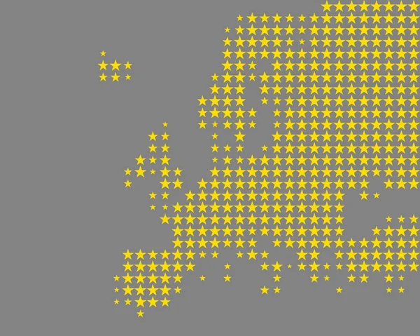 Dokładna mapa Europy — Wektor stockowy