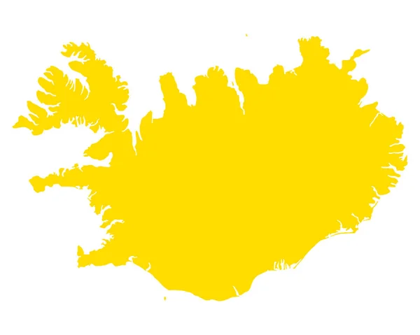 아이슬란드의 정밀한 지도 — 스톡 벡터