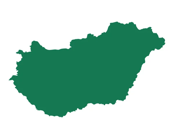 Mapa preciso de Hungría — Vector de stock