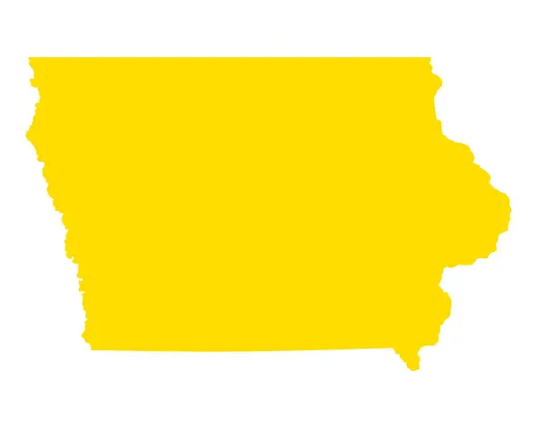Iowa doğru harita — Stok Vektör