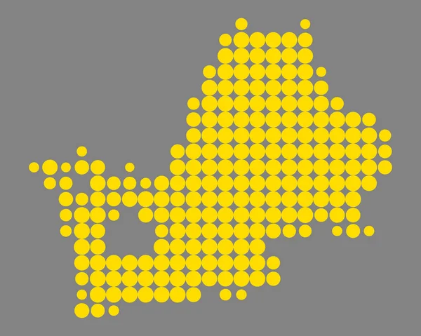 O mapa de Lake Chiemsee — Vetor de Stock