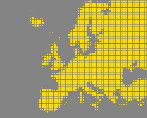 Přesná mapa Evropy — Stockový vektor