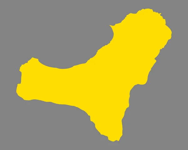 エル ・ イエロ島の地図 — ストックベクタ