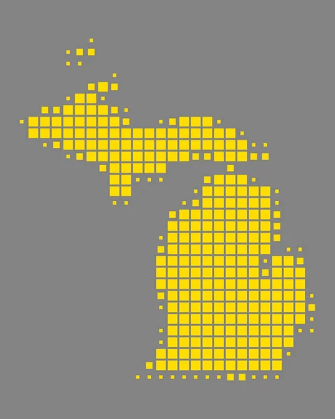 Carte précise de Michigan — Image vectorielle