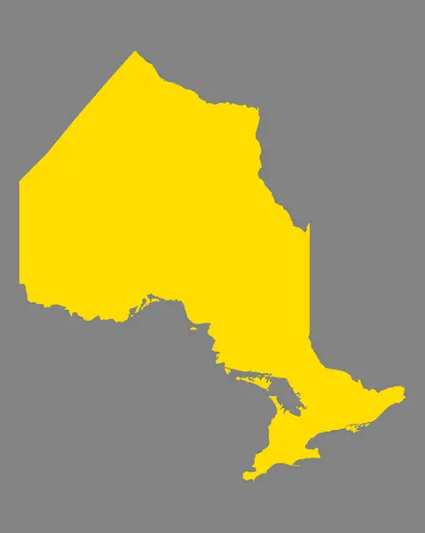 Mapa exato de Ontário — Vetor de Stock
