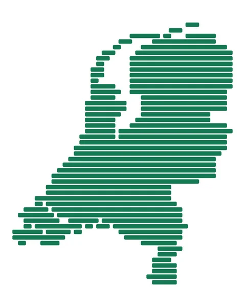 Dokładna mapa Holandia — Wektor stockowy