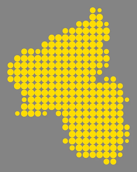 Kaart van Rheinland-Pfalz — Stockvector