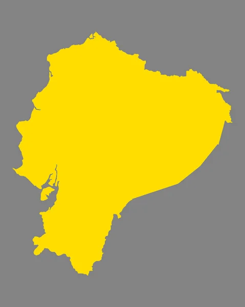 Nauwkeurige kaart van Ecuador — Stockvector