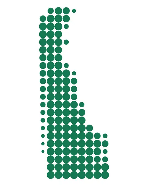 Dokładna mapa Delaware — Wektor stockowy