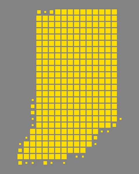 Dokładna mapa Indiana — Wektor stockowy