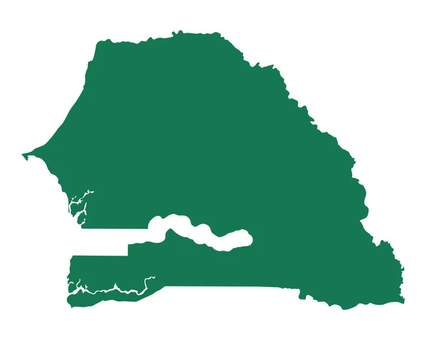Точная карта Сенегала — стоковый вектор