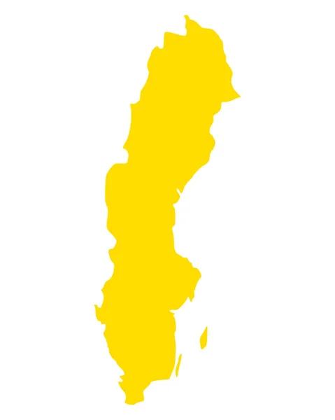 Přesná mapa Švédska — Stockový vektor