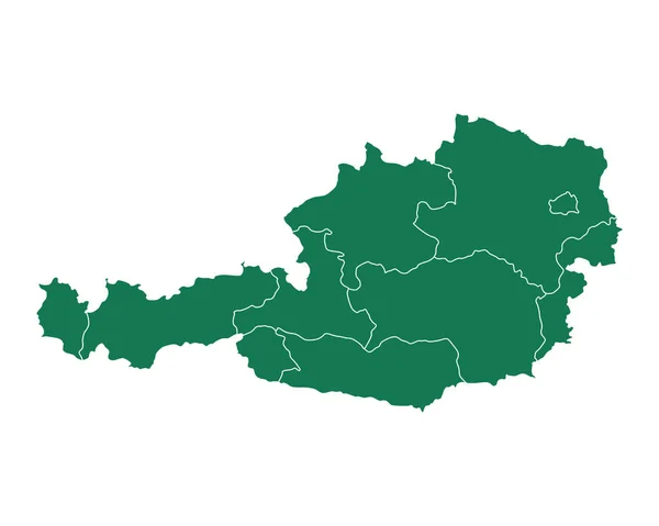 Mapa exacto de Austria — Archivo Imágenes Vectoriales