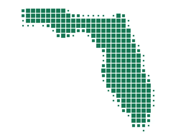 Pontos térképet a Florida — Stock Vector