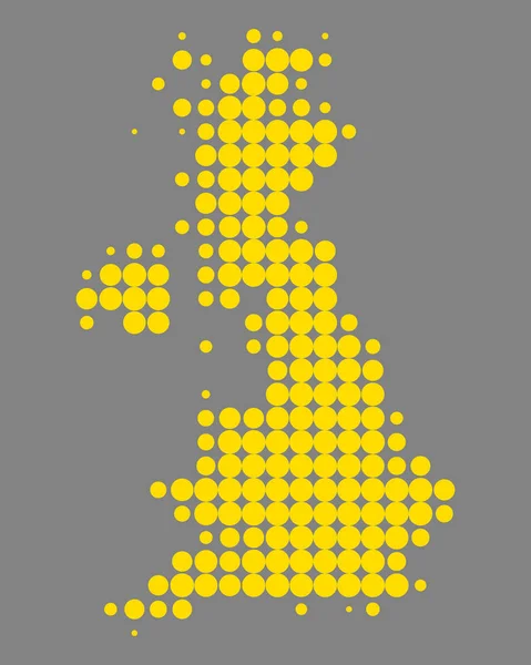 Nagy-Britannia térképén — Stock Vector