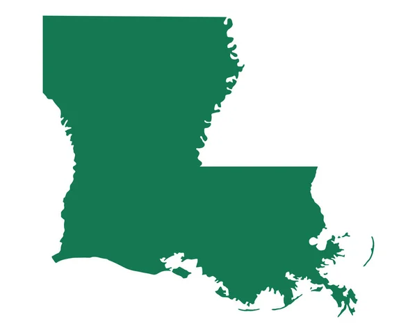 Nauwkeurige kaart van Louisiana — Stockvector