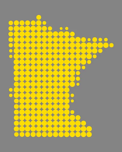 Carte précise de Minnesota — Image vectorielle