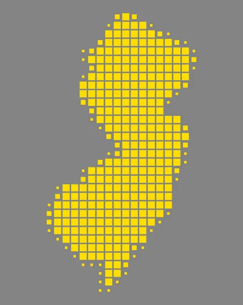 La carte de New Jersey — Image vectorielle