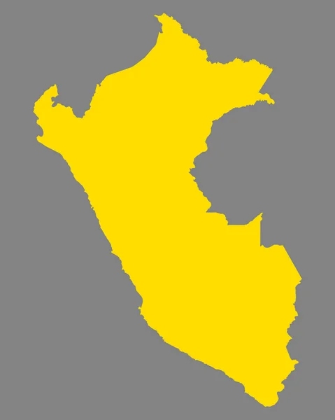 Mapa preciso de Perú — Vector de stock