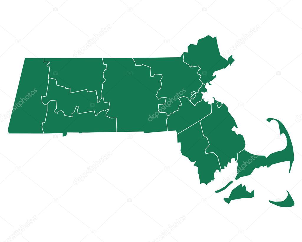 Accurate map of Massachusetts