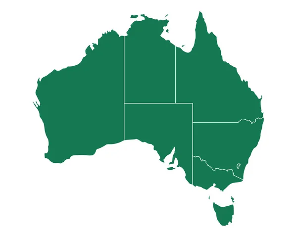 Mapa exato de Austrália — Vetor de Stock