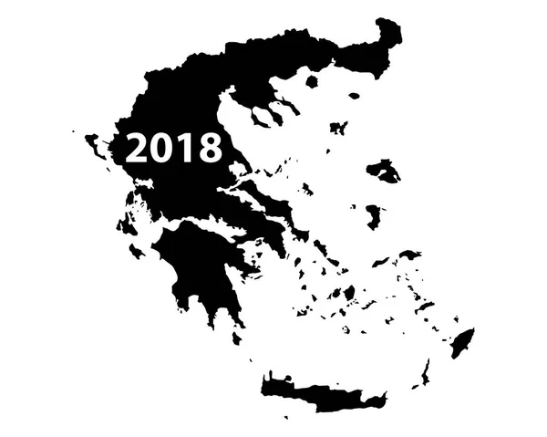 Карта Греції 2018 — стоковий вектор