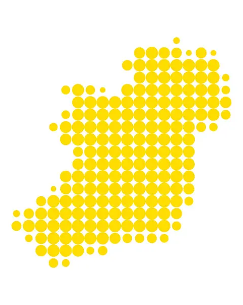 Carte précise de l'Irlande — Image vectorielle