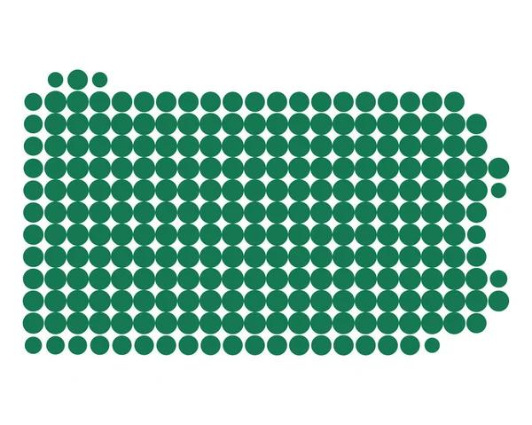 Präzise Karte von Pennsylvania — Stockvektor