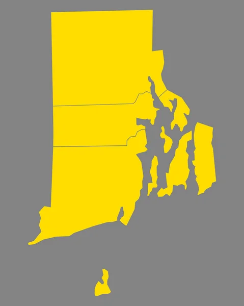 La carte de Rhode Island — Image vectorielle