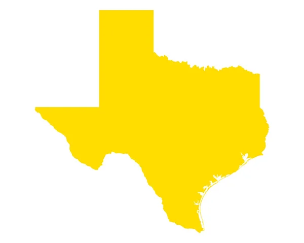 Texas doğru harita — Stok Vektör