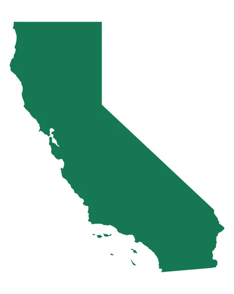 Doğru harita Kaliforniya — Stok Vektör