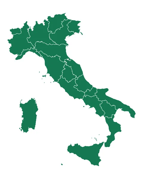 意大利准确的地图 — 图库矢量图片