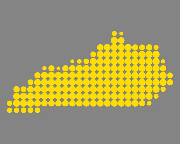 Nauwkeurige kaart van Kentucky — Stockvector