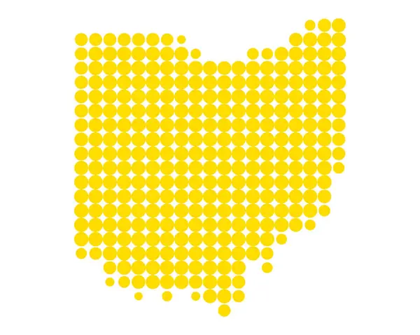 Carte précise de l'Ohio — Image vectorielle