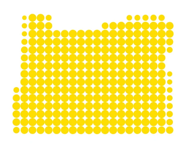 Carte précise de l'Oregon — Image vectorielle