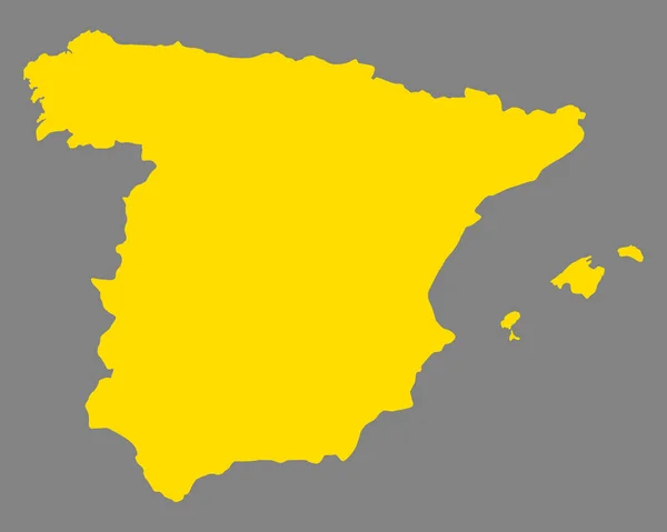 Mapa preciso de España — Vector de stock