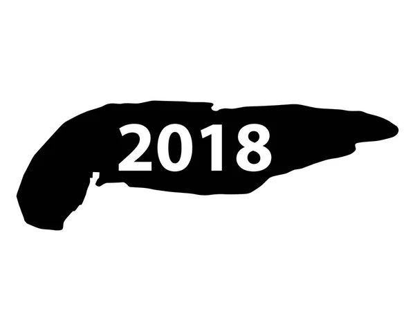 Kaart van Spiekeroog 2018 — Stockvector