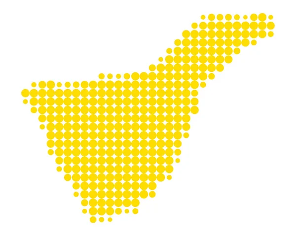 Mapa preciso de Tenerife — Vector de stock