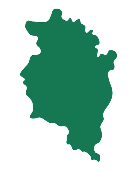 フォアアールベルク州の正確なマップ — ストックベクタ
