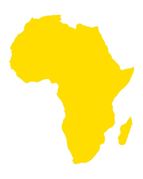 Exakt karta över Afrika — Stock vektor