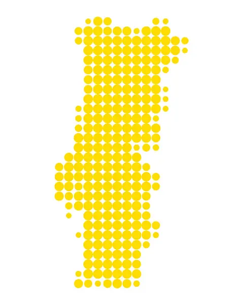 Mappa esatta di Portogallo — Vettoriale Stock