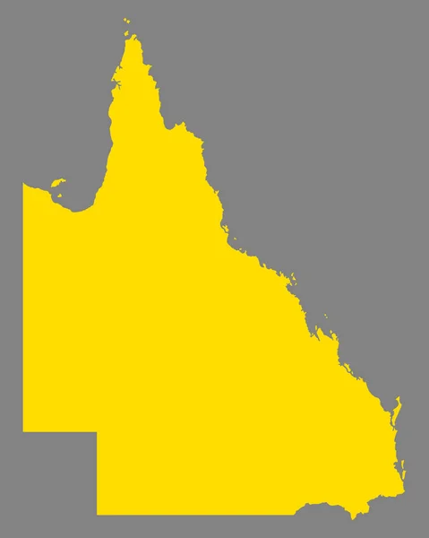 Accurate map of Queensland — Stock Vector