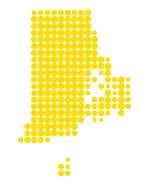 Mapa online de Rhode Island — Vector de stock